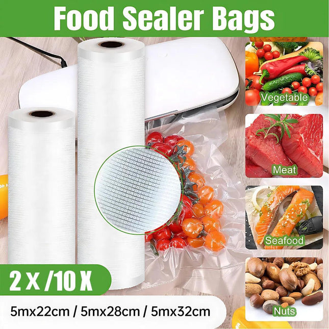 1-10x Commercial Heat-Resistant Vacuum Sealer Rolls for Food Storage