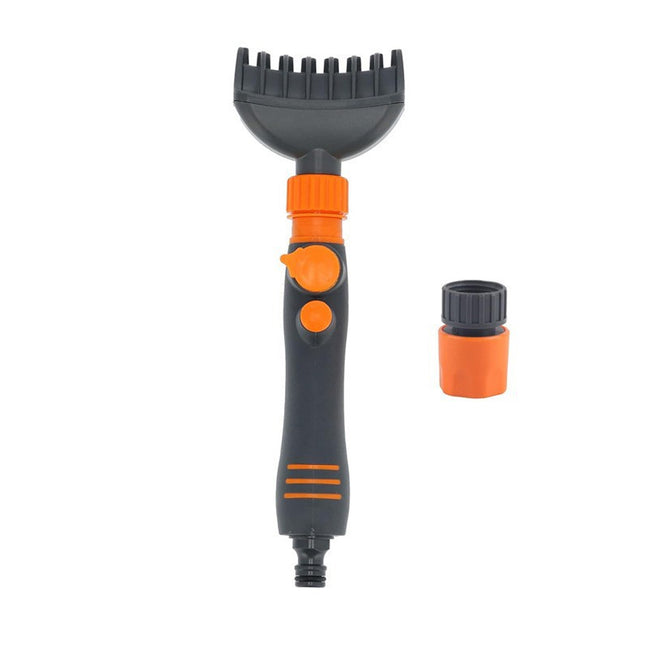 Pool Filter Cartridge Cleaning Brush Handheld Flushing Brush with Hose Connector