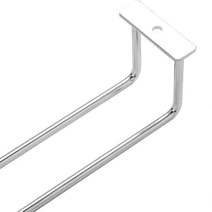 Wine Glass Cup Holder Hanging Bar Hanger Steel Wine Rack Shelf Champagne Storage - Aimall