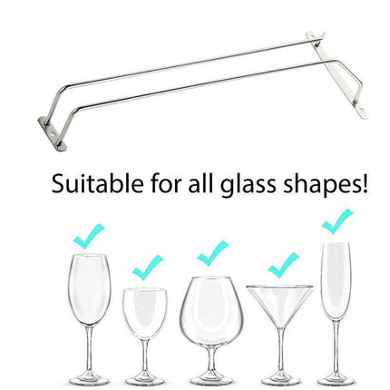 Wine Glass Cup Holder Hanging Bar Hanger Steel Wine Rack Shelf Champagne Storage - Aimall