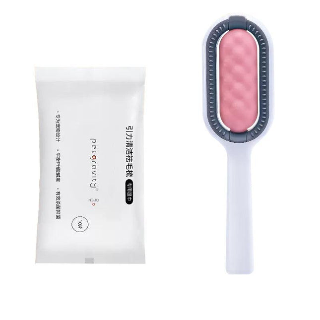 Universal Pet Knots Remover Multifunctional Cat Dog Cleaning Brush With Wipes - Aimall