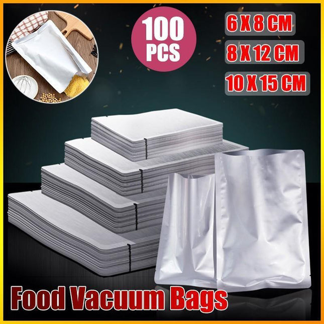 100PCS Mylar Food Vacuum Bags Pouch Foil Aluminum Storage Bags Heat Seal Food - Aimall