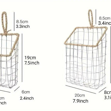 Wire Woven Storage Basket for Home Organization Sundry Basket Decorative Storage