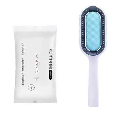Universal Pet Knots Remover Multifunctional Cat Dog Cleaning Brush With Wipes - Aimall
