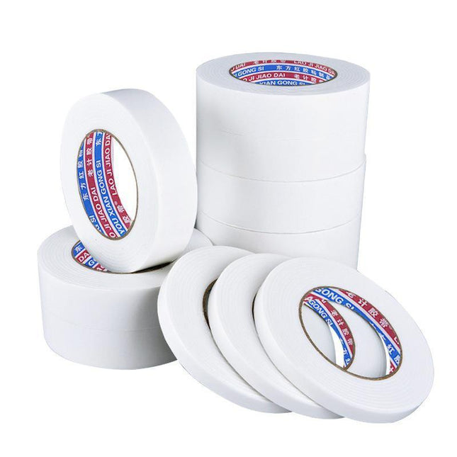 Double Sided White PE Foam Sticky Tape Mounting DIY Craft Strong Adhesive 2.5m - Aimall