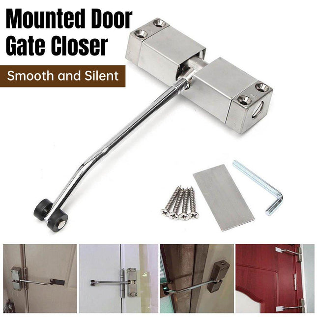 Simple Household Door Closer with Buffer Spring Easy Rebound Closing Device