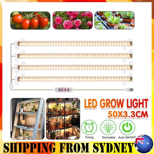 LED Grow Light Tube Strip Full Spectrum Lamp For Indoor Plant Flower Veg Growing - Aimall