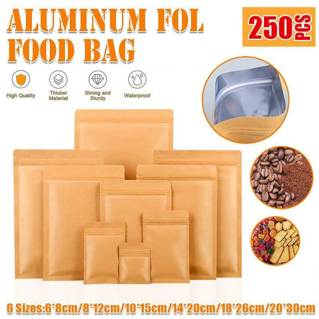 Kraft Paper Mylar Storage Self Seal Packing Pouches Aluminum Foil Packaging Bag - Aimall