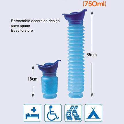 Travel Camping Pee Bottle Portable Urinal Female Emergency Kit Car Toilet Male - Aimall