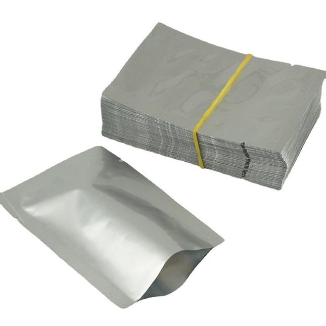 Silver Open Top Aluminum Foil Packaging Bags Heat Seal Vacuum Food Pouches - Aimall