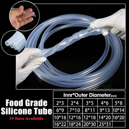 Transparent Silicone Rubber Tube Food Grade Hose Clear Soft for Beer Milk 5M