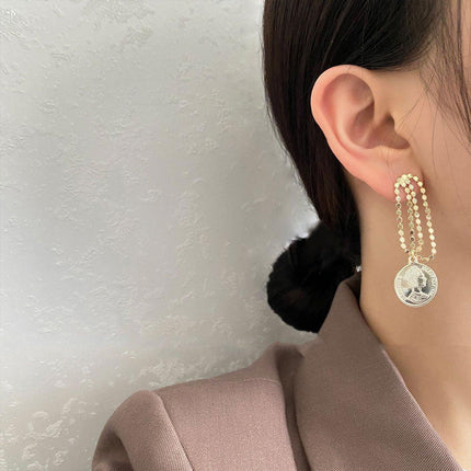 Vintage Asymmetric Long Earrings Fashion Unique Creative Jewelry Design