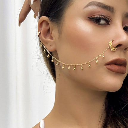 Punk Style Jewelry Chain Earrings Women Fashion Nose Clip Trendy Accessories