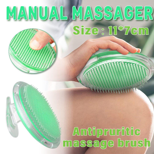 Manual Silicone Body and Face Massager Brush for Skincare and Relaxation