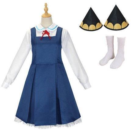 Anime SPY×FAMILY Anya Forger Girls Long Sleeve Dress Wig Outfits Cosplay Costume - Aimall