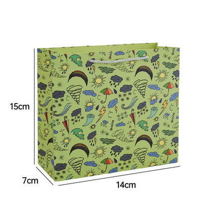 25pcs 14x15x7cm Creative Cartoon Paper Gift Bags Tote for Students Birthday Parties