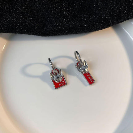Trendy Asymmetric Square Earrings for Women Unique Fashion Ear Buckle Jewelry