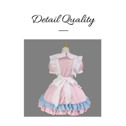 Super Cute Big Bow Lolita Dress Maid Outfit