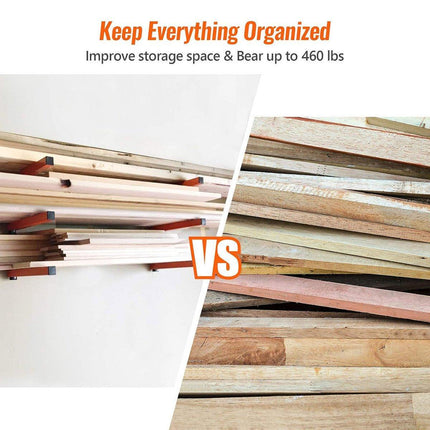 2PCS Wall Mounted Folding Storage Rack Carbon Steel Multi-Layer Organizer