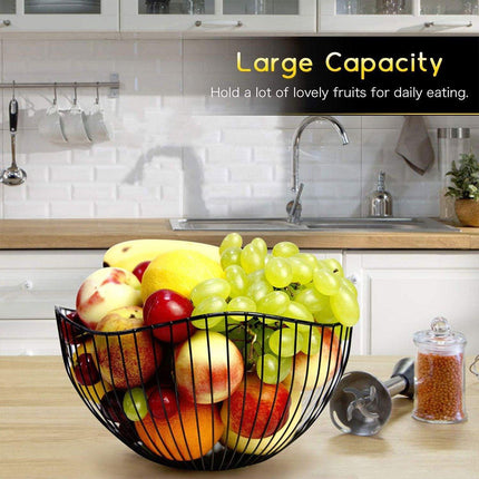 Large Iron Fruit Storage Basket Home Decor Snack Candy Plate Living Room Basket