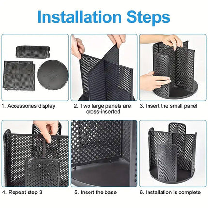 Paper Cup Holder Organizer Swivel Compartment Cup Picker Drink Storage Stand