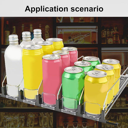 Supermarket Store Beverage Dispenser Fridge Shelf Organizer Snack Pusher Box