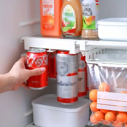 Refrigerator Hanging Drink Organizer Can Holder for Space Saving Kitchen Storage