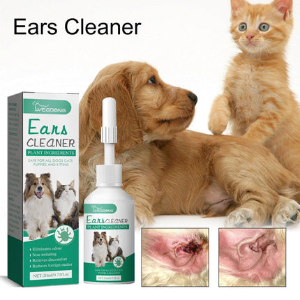 Pet Ear Drops for Cats Dogs Clean Mites Deodorize Itchy Ears Universal Solution