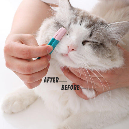 Tear Stain Remover Silicone Pet Eye Brush Grooming Tool for Cats Dogs Cleaning