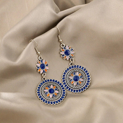 Bohemian Sculpted Dreamcatcher Earrings Unique Jewelry for Women Ethnic Style