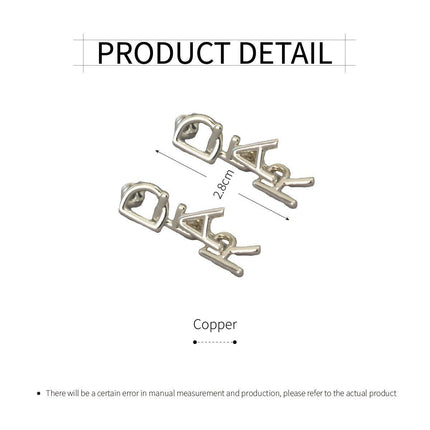 Fashionable Simple Everyday Earrings with Letters Trendy Jewelry for Women Gifts