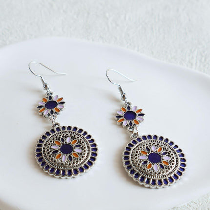 Bohemian Sculpted Dreamcatcher Earrings Unique Jewelry for Women Ethnic Style