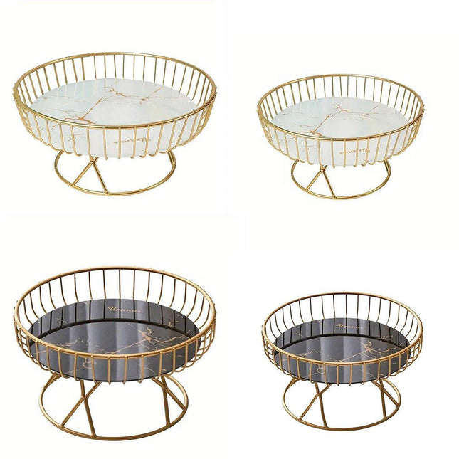 Elegant Ceramic Fruit Plate Dessert Tray Living Room Tea Sum Snack Display Rack