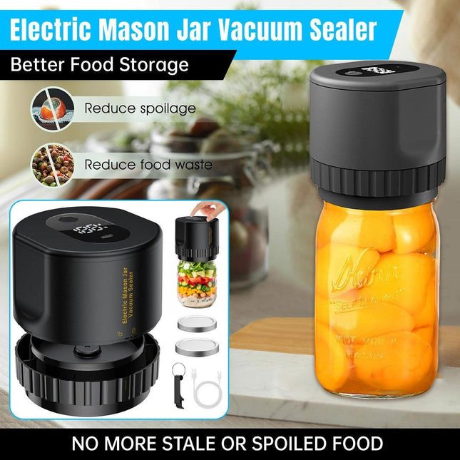 Mason Jar Vacuum Sealer Jar Sealer Cordless Electric Automatic for Home Kitchen