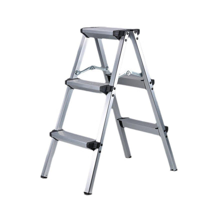Portable Aluminium 1-3 Step Folding Ladder Anti-Slip Frame Stool for Home Use