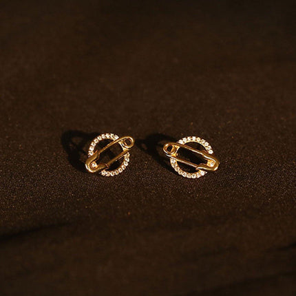 Planet Stud Earrings Paperclip Round Pinback Earrings Women Fashion Jewelry