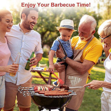 14 Pack Kabob Skewers Premium Flat Metal BBQ Barbecue Skewer Long Stainless - Aimall