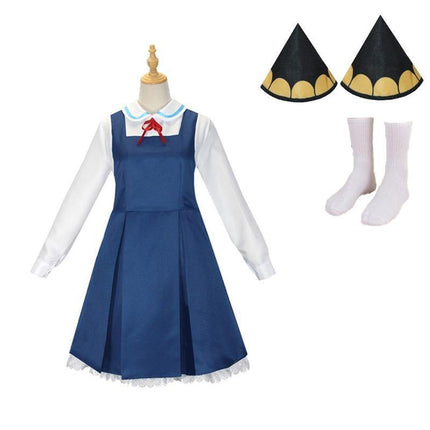 Anime SPY×FAMILY Anya Forger Girls Long Sleeve Dress Wig Outfits Cosplay Costume - Aimall