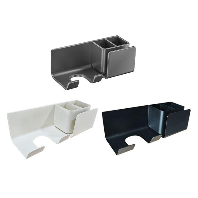 Aluminum Hair Dryer Holder Wall Mount Punch-Free Bathroom Hanging Rack Organizer