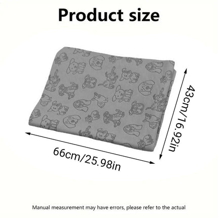 2PCS Quick Dry Absorbent Dog Bath Towels Soft Printed Cat Towel Set Pets