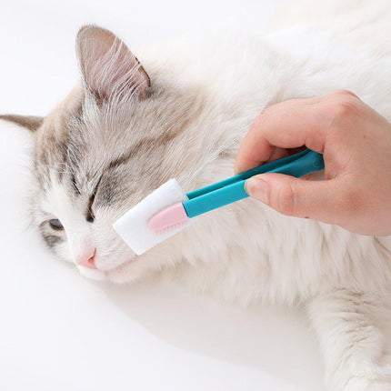 Tear Stain Remover Silicone Pet Eye Brush Grooming Tool for Cats Dogs Cleaning