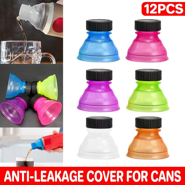 12pcs Leakproof and Spillproof Plastic Screw Caps Durable Bottle Sealing Lids