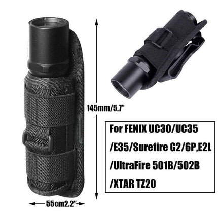 Portable Outdoor Military Flashlight Bag Pouch Tactical Case Holster Belt Holder