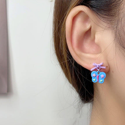 Butterfly Star Bow Stud Earrings Set for Women Fashion Jewelry Accessories
