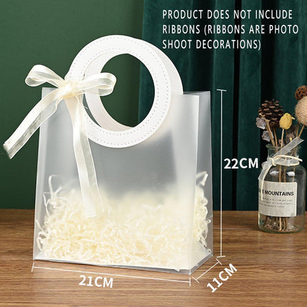 20PCS PP Frosted Gift Bags Plastic Transparent Wedding Tote Birthday Packaging