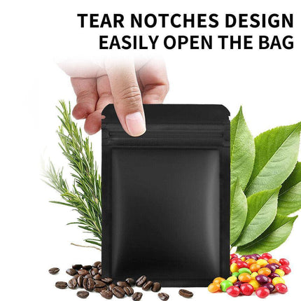 100PCS Black Aluminum Bag Mylar Foil Pouch Heat Sealer Food Storage Package Bags - Aimall