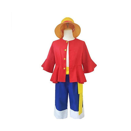 ONE PIECE Monkey D Luffy 2 Years Later Cosplay Costume with Hat Book Week Outfit AU - Aimall