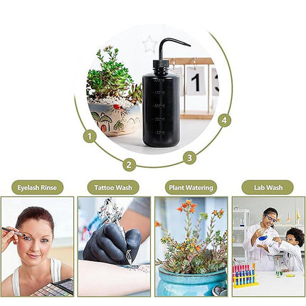 10pcs 250ml Graduated Rinse Bottle with Elbow Spout for Lab Cleaning and Mixing