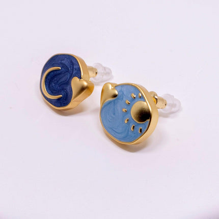 Vintage Sun Moon Heart Earrings Bohemian Style Jewelry for Women Trendy Fashion