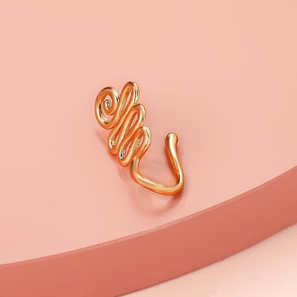 Ladies Fashion Clip-On Fake Nose Ring Cuff Non-Piercing African Style Nose Cuff - Aimall